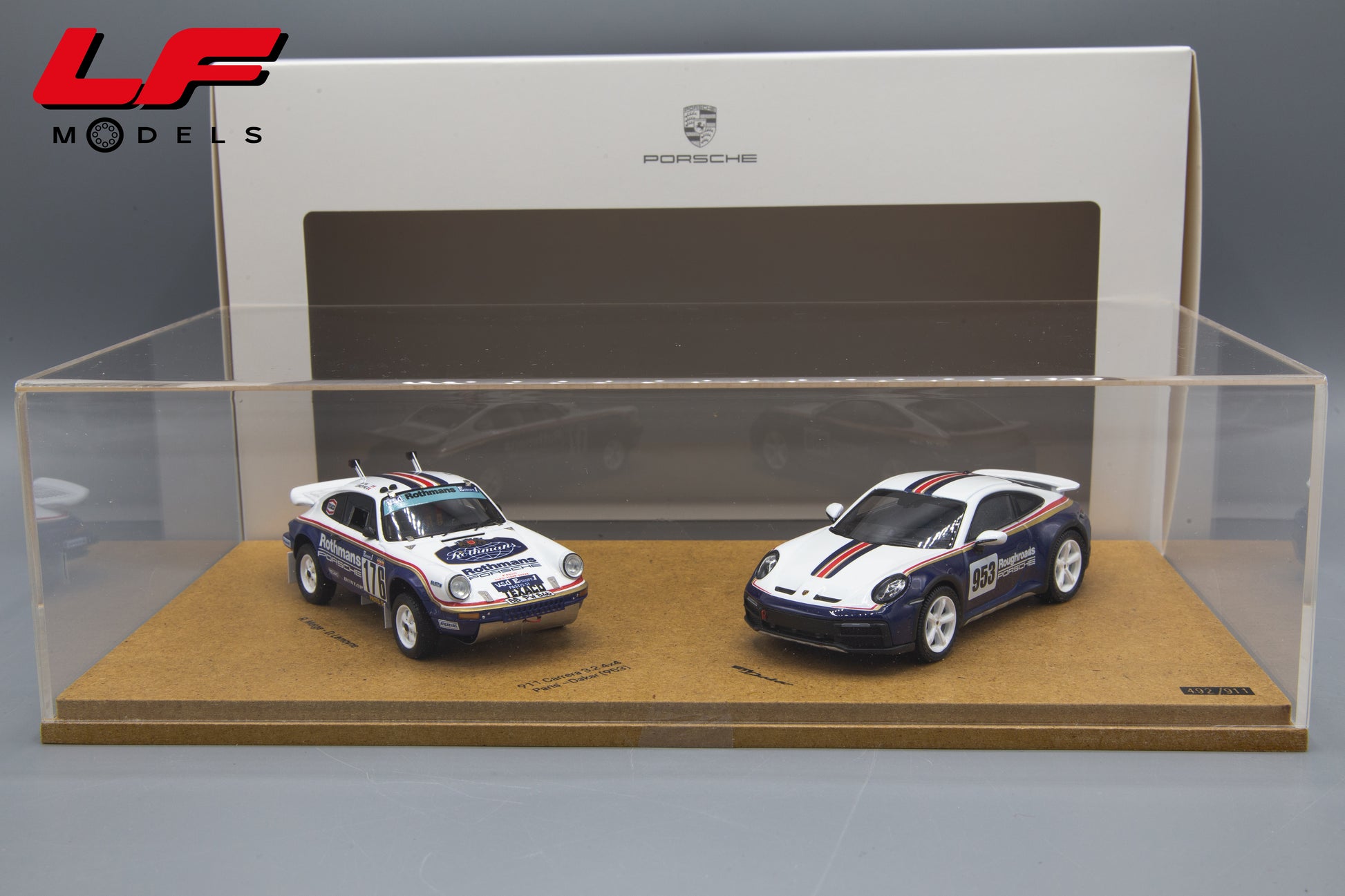 modellino porsche 911 dakar set spark 1:43 teca