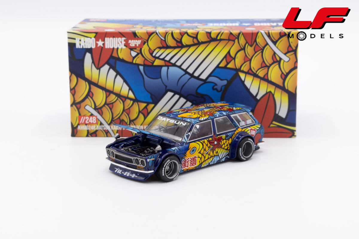 modellino datsun 510 sw koi mini gt 1:64 KHMG248 vista frontale