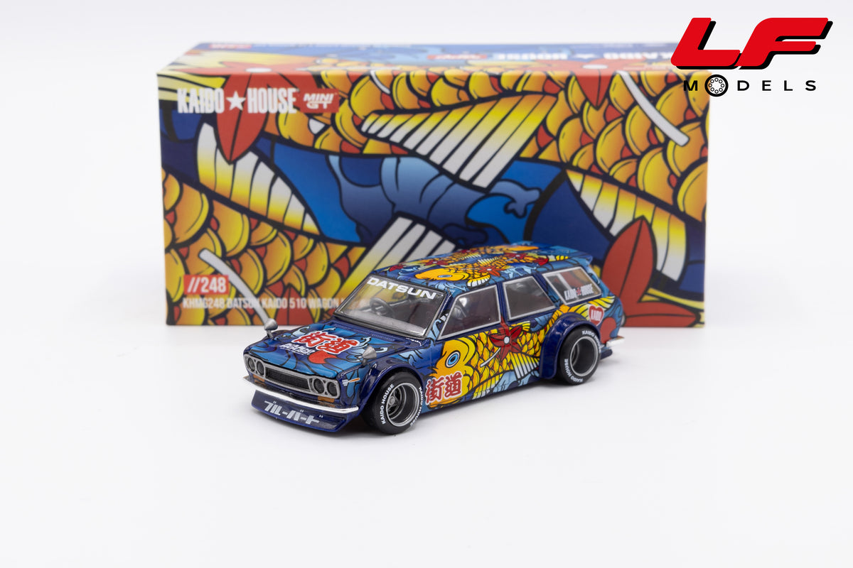 modellino datsun 510 sw koi mini gt 1:64 KHMG248 vista frontale