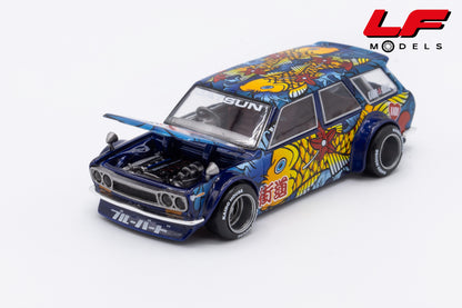 modellino datsun 510 sw koi mini gt 1:64 KHMG248 vista motore