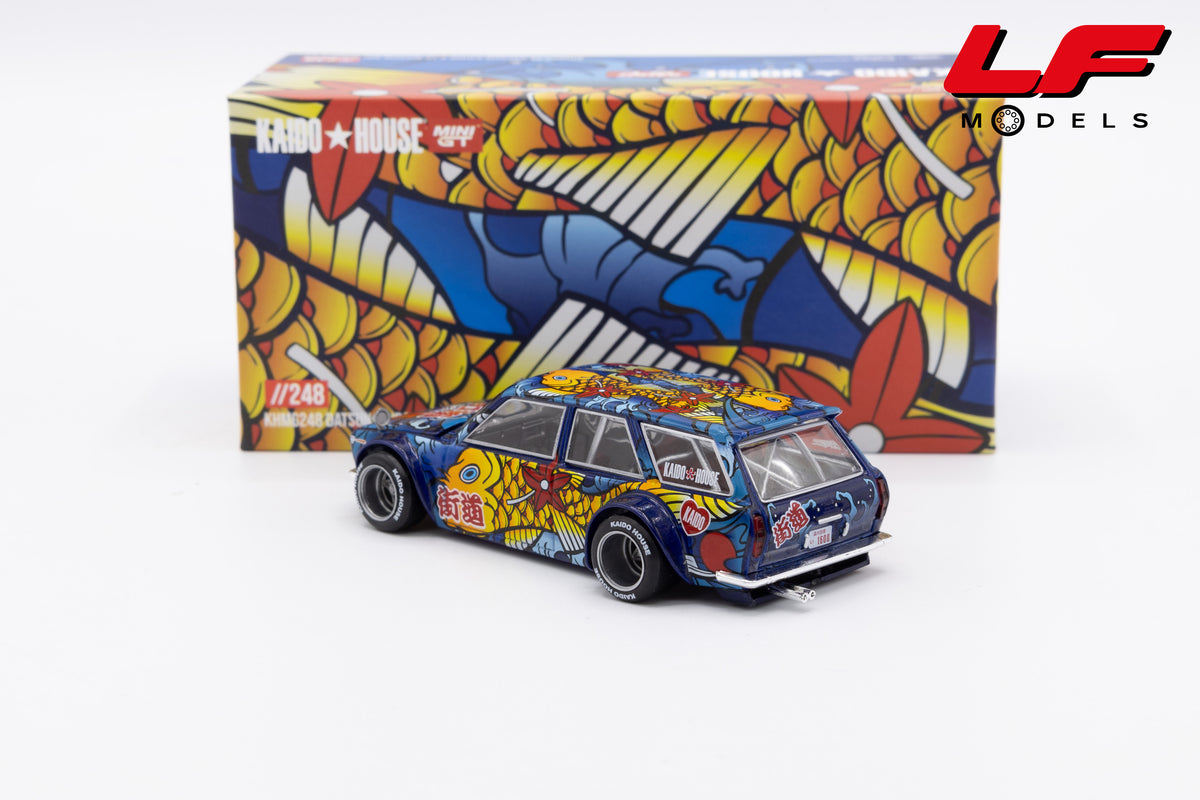 modellino datsun 510 sw koi mini gt 1:64 KHMG248 vista posteriore