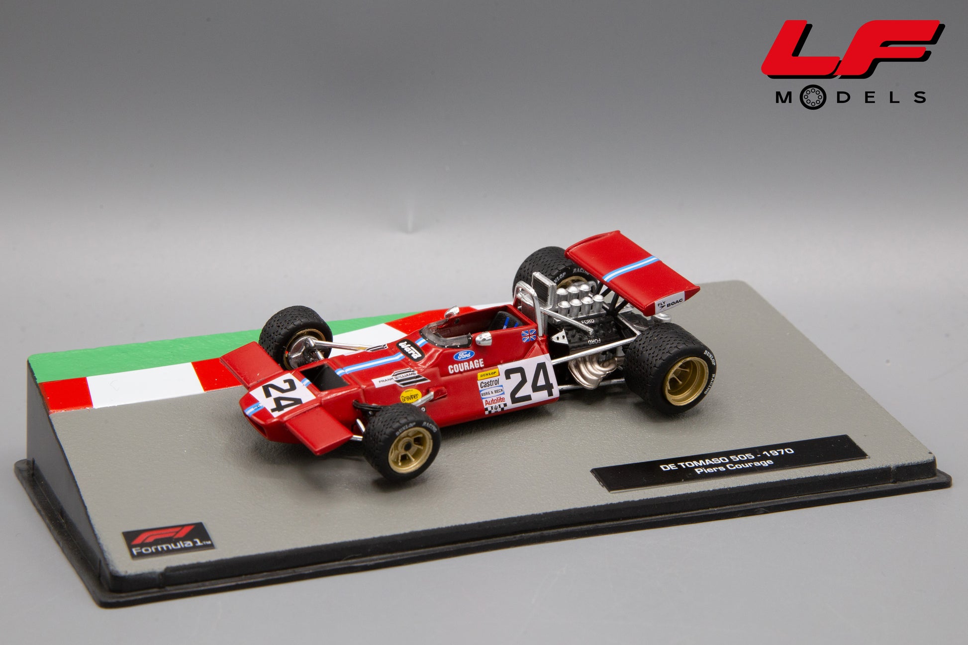 modellino de tomaso 505 edicola 1:43 frontale