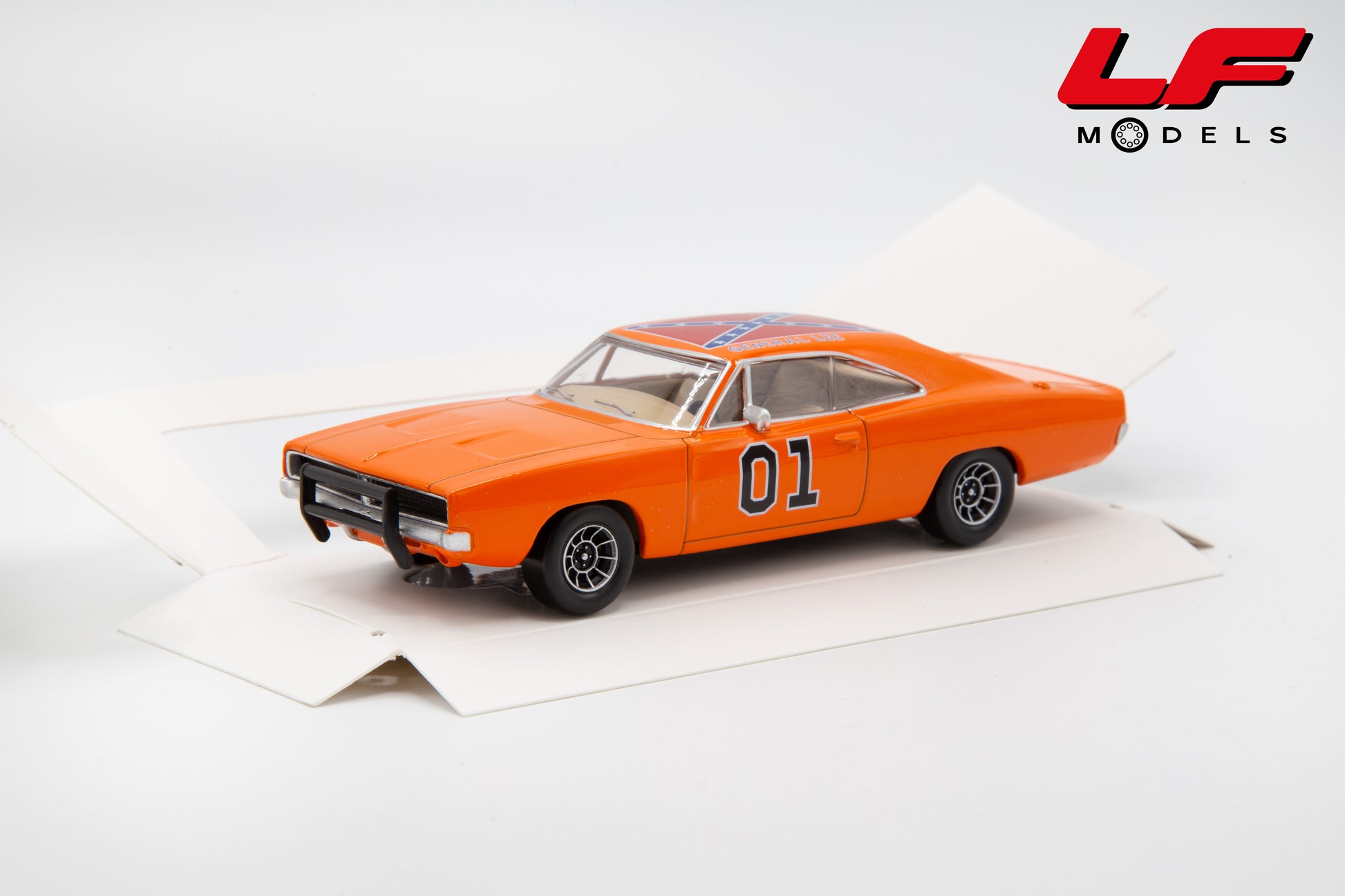 modellino dodge charger generale lee hazzard norev 1:43 950008 vista frontale