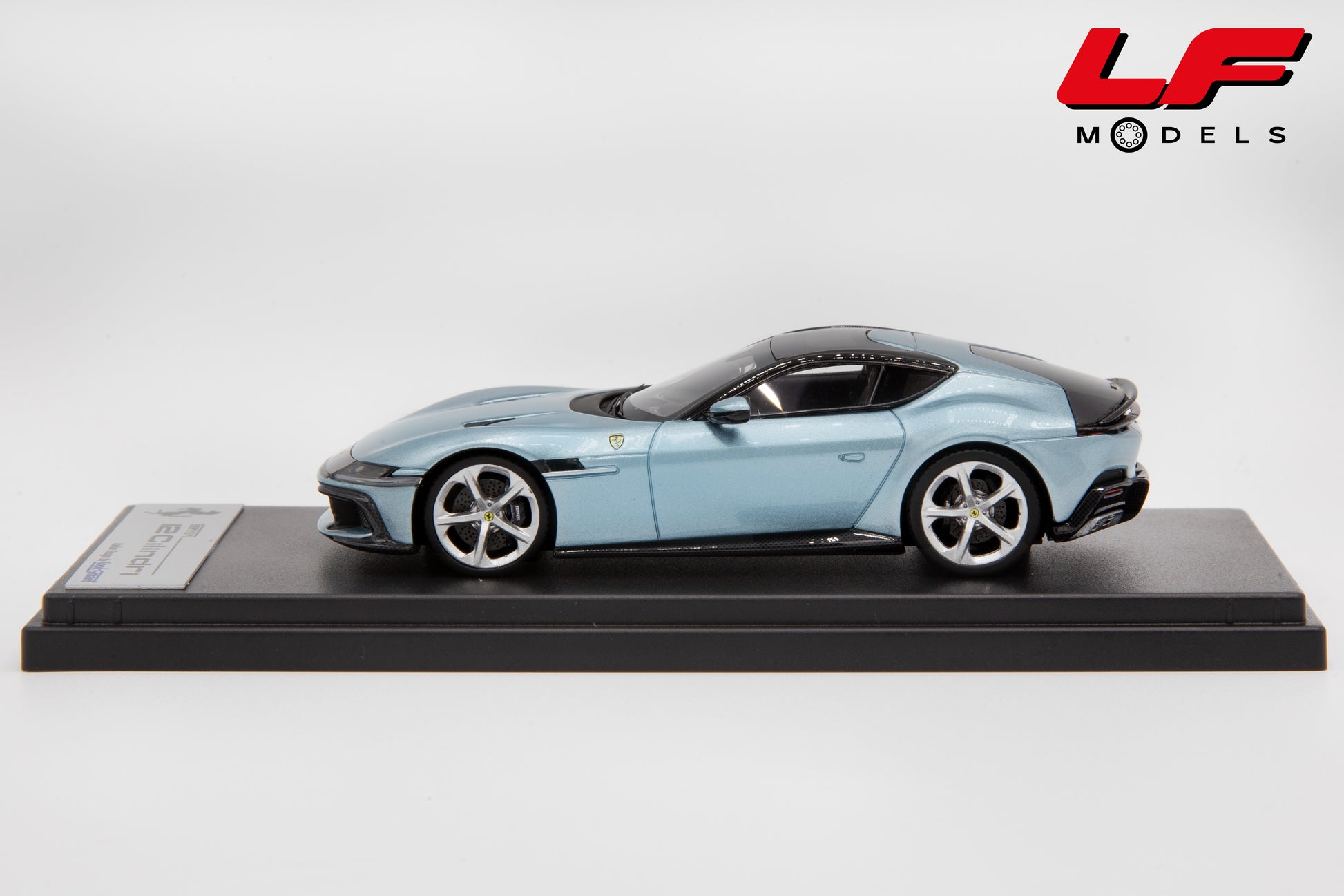 modellino ferrari 12 cilindri celeste trevi looksmart 1:43 LS553D vista laterale