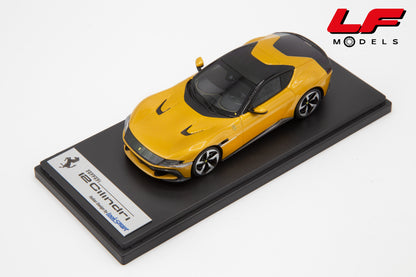 modellino ferrari 12 cilindri giallo montecarlo looksmart 1:43 LS553E vista frontale
