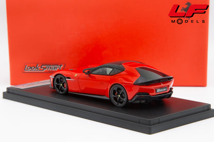 modellino ferrari 12 cilindri rosso scuderia looksmart 1:43 LS553F vista posteriore