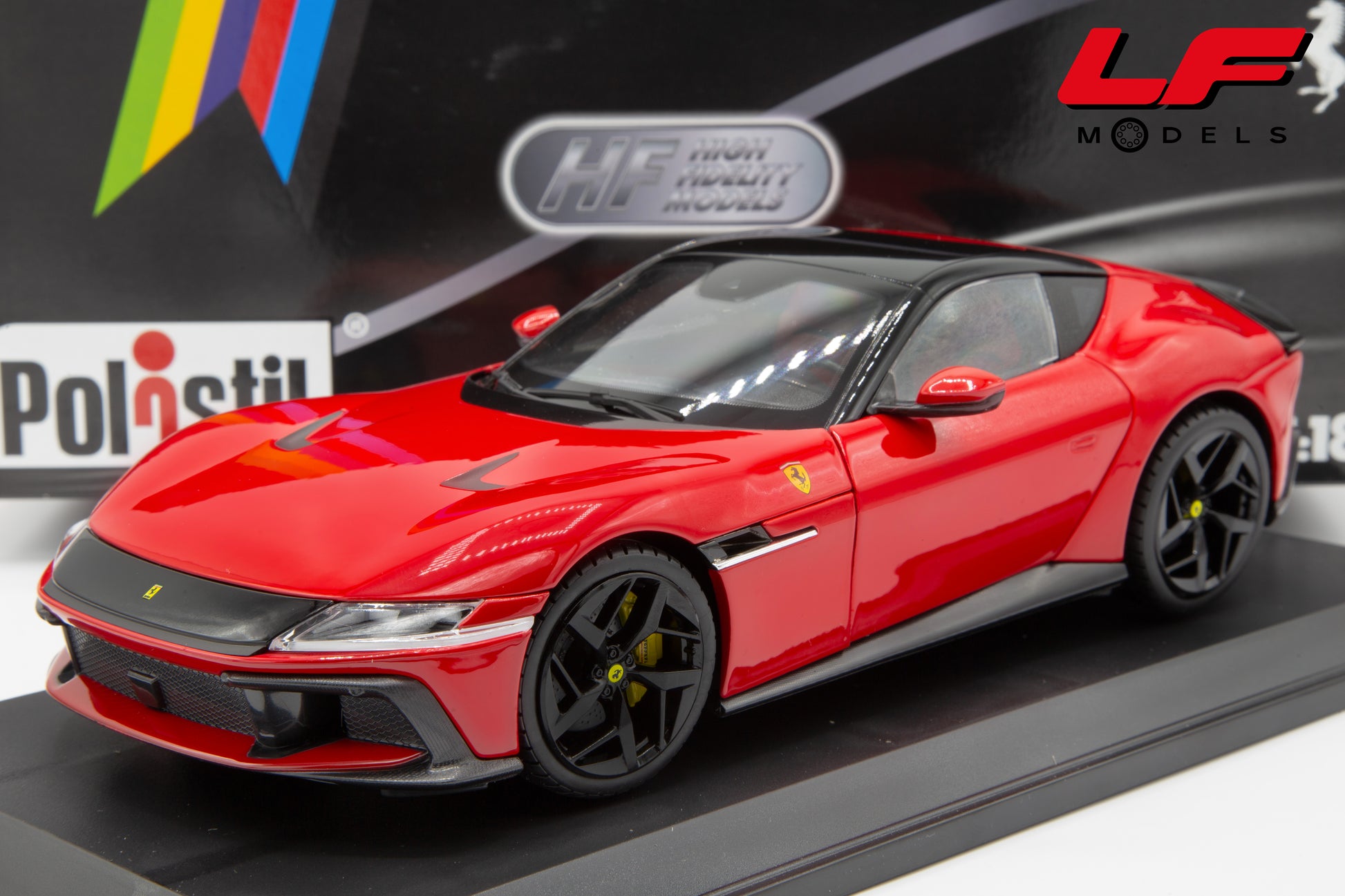 modellino ferrari 12 cilindri polistil 1:18 frontale