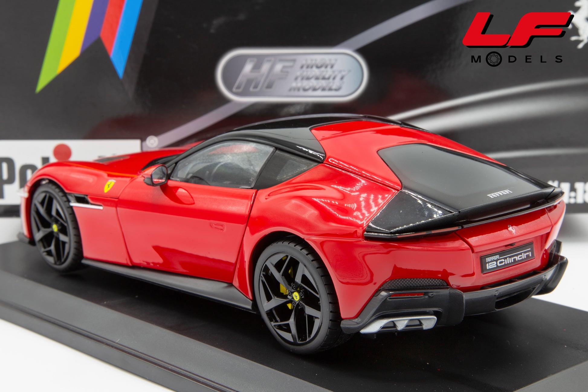 modellino ferrari 12 cilindri polistil 1:18 posteriore