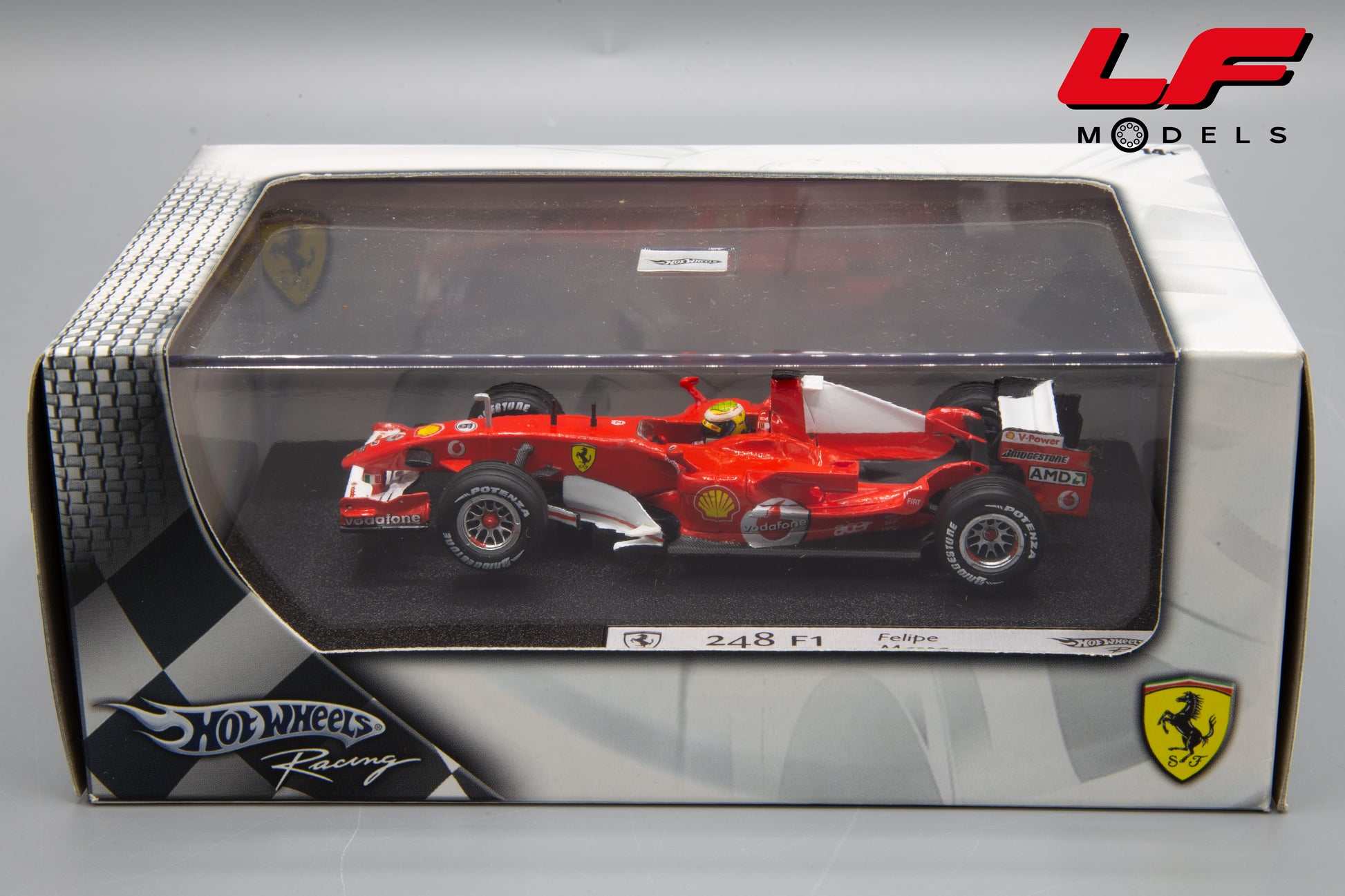 modellino ferrari 248 f1 massa hotwheels 1:43 scatola