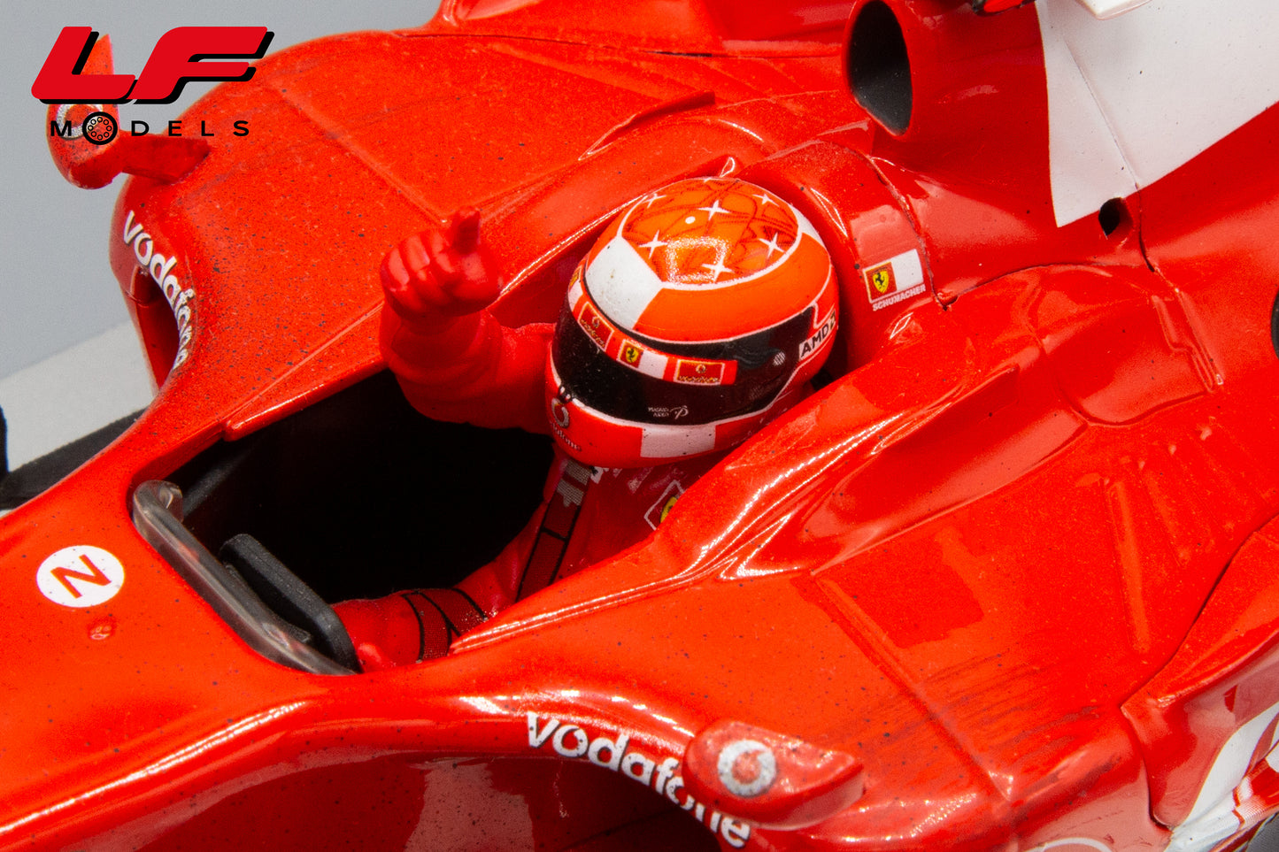 modellino ferrari 248 f1 schumacher all time pole position hot wheels 1:18 pilota