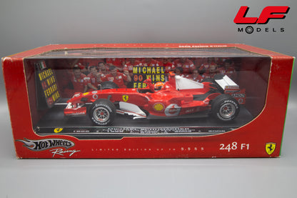 modellino ferrari 248 f1 schumacher hot wheels 1:18 scatola