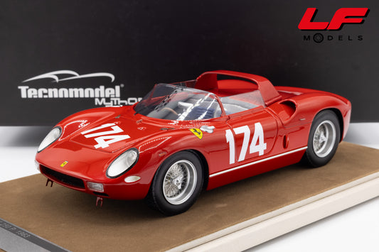 modellino ferrari 250p targa florio tecnomodel 1:18 TM18-39E vista frontale