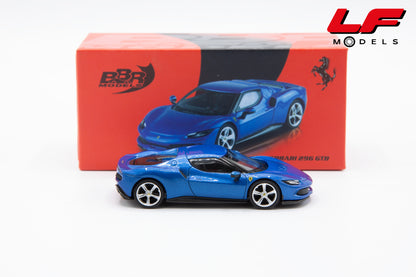 modellino ferrari 296 blu corsa bbr 1:64 BBRFER64004 vista laterale