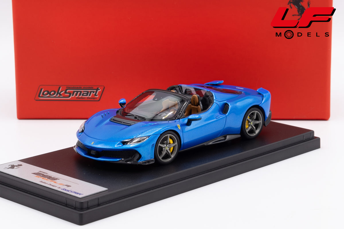 modellino ferrari 296 speciale a blu corsa looksmart 1:43 LS565B vista frontale