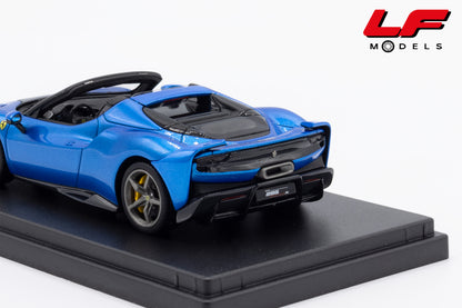 modellino ferrari 296 speciale a blu corsa looksmart 1:43 LS565B vista posteriore