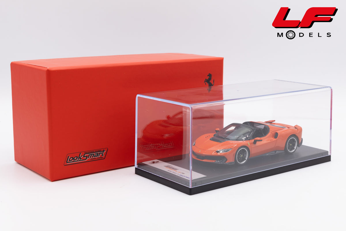 modellino ferrari 296 speciale a rosso dino looksmart 1:43 LS565A vista teca
