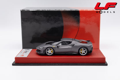 modellino ferrari 296 speciale grigio silverstone opaco bbr 1:43 BBRC323EPRE vista laterale