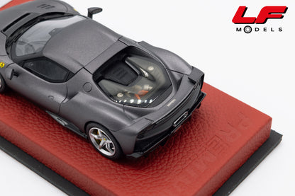 modellino ferrari 296 speciale grigio silverstone opaco bbr 1:43 BBRC323EPRE vista posteriore