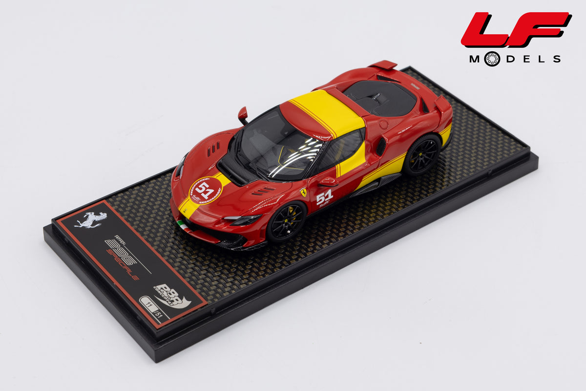 modellino ferrari 296 speciale 499p 24h le mans livery bbr 1:43 BBRC323LM vista frontale