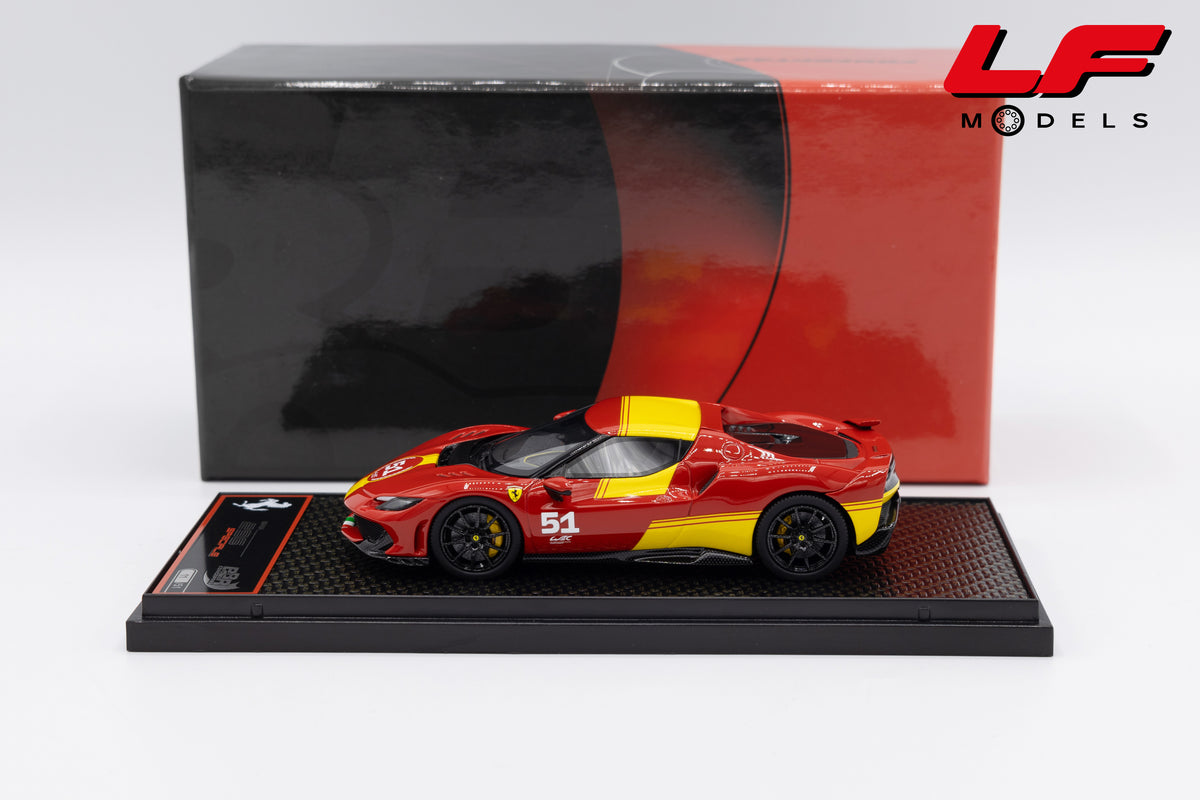modellino ferrari 296 speciale 499p 24h le mans livery bbr 1:43 BBRC323LM vista laterale