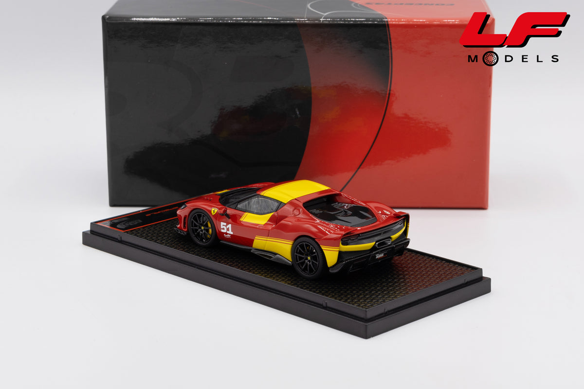 modellino ferrari 296 speciale 499p 24h le mans livery bbr 1:43 BBRC323LM vista posteriore