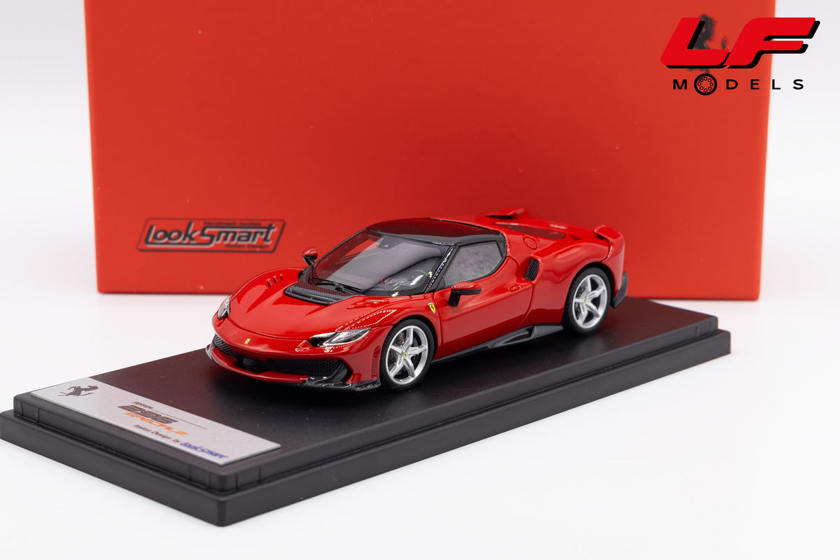 modellino ferrari 296 speciale rosso corsa looksmart 1:43 LS564B vista frontale