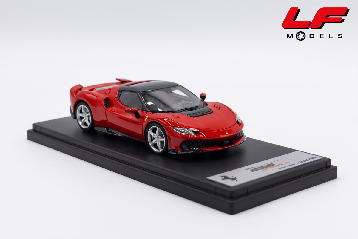 modellino ferrari 296 speciale rosso corsa looksmart 1:43 LS564B vista frontale