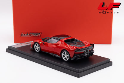 modellino ferrari 296 speciale rosso corsa looksmart 1:43 LS564B vista posteriore