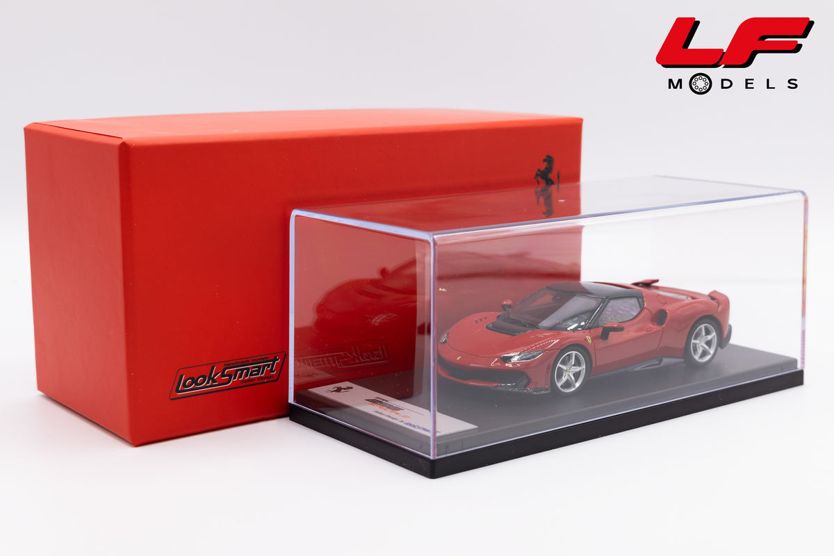 modellino ferrari 296 speciale rosso corsa looksmart 1:43 LS564B vista teca