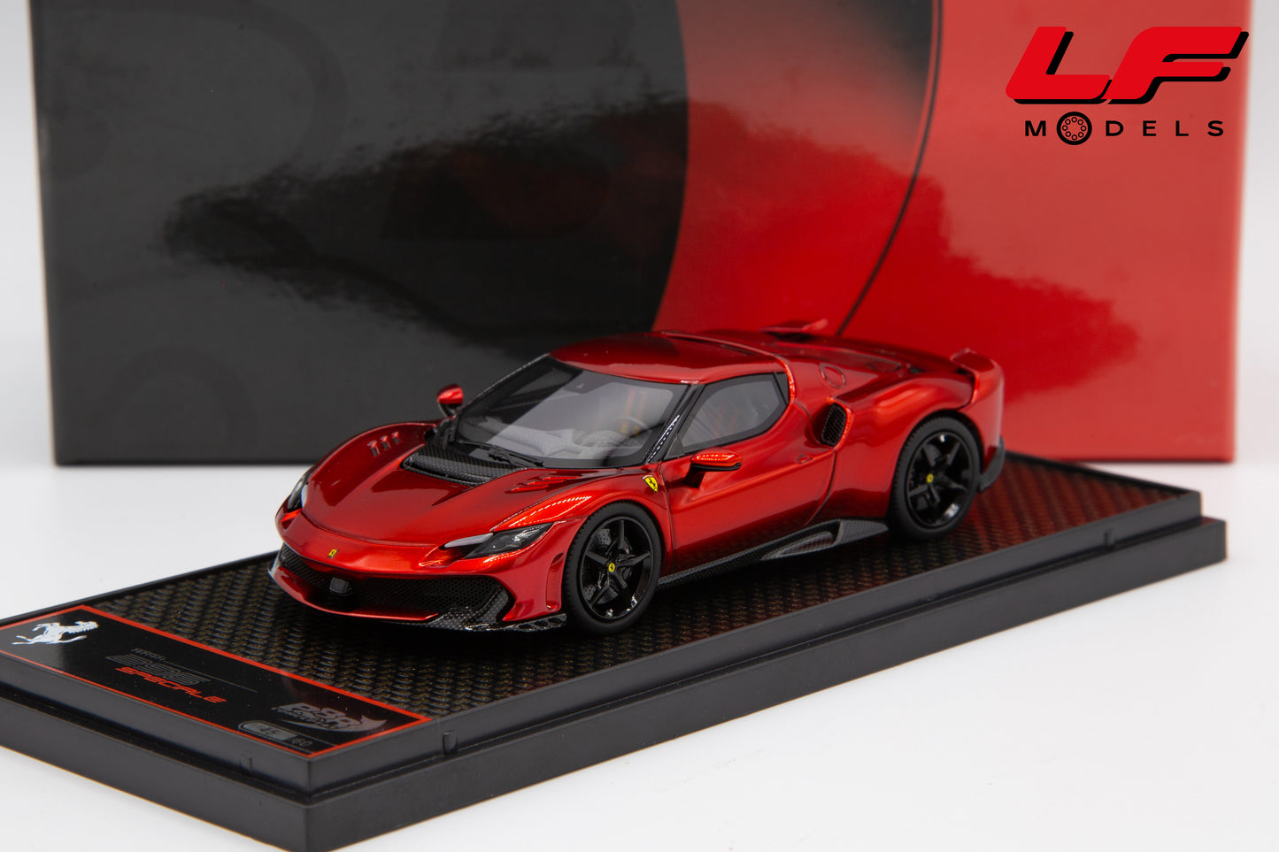 modellino ferrari 296 speciale rosso magma bbr 1:43 BBRC323C vista frontale