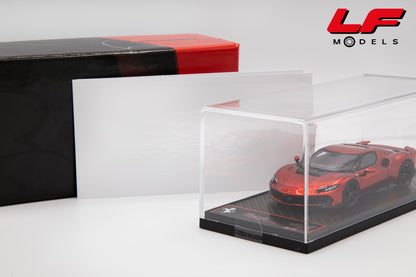 modellino ferrari 296 speciale rosso magma bbr 1:43 BBRC323C vista teca