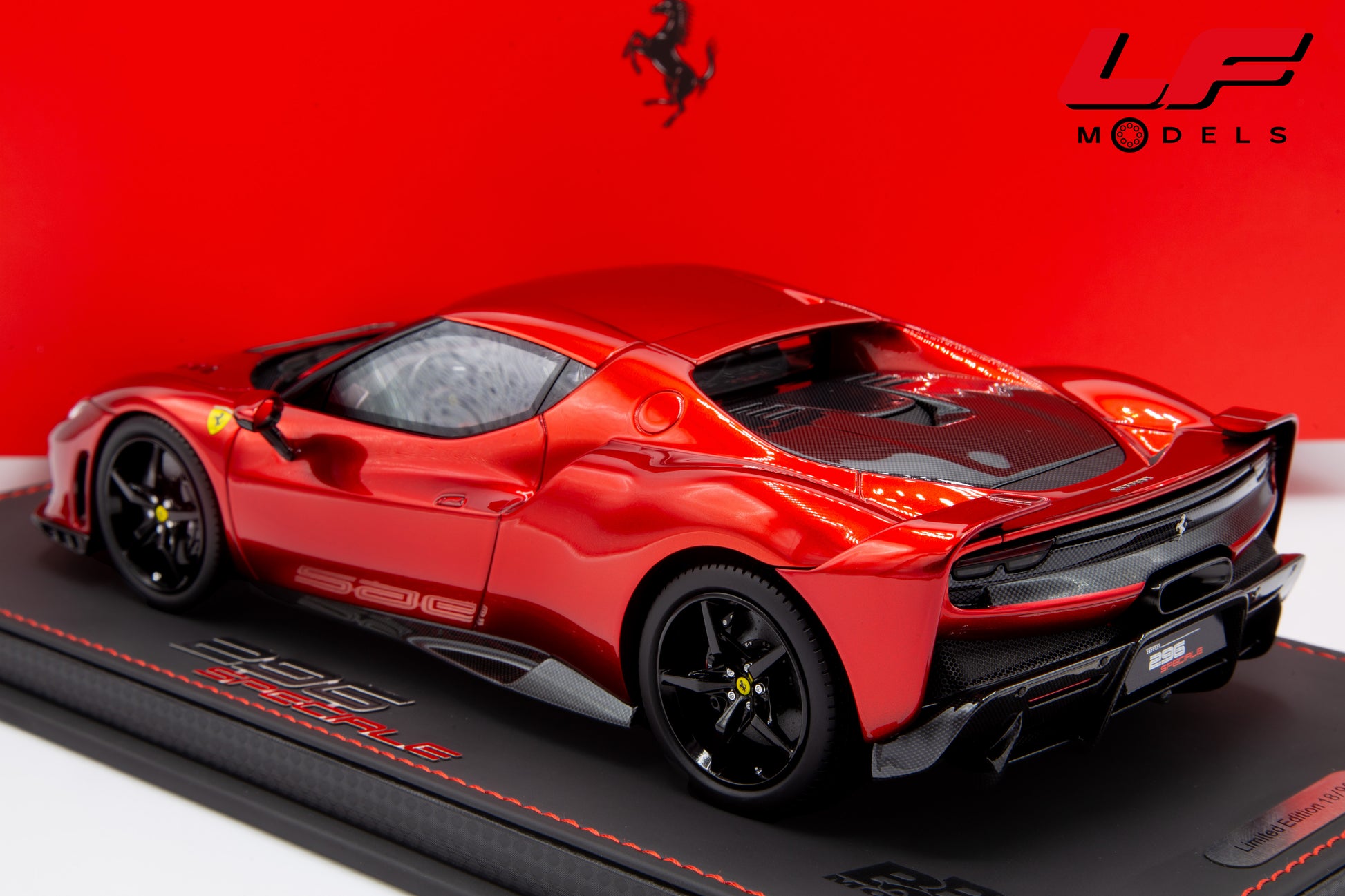 modellino ferrari 296 speciale bbr 1:18 posteriore
