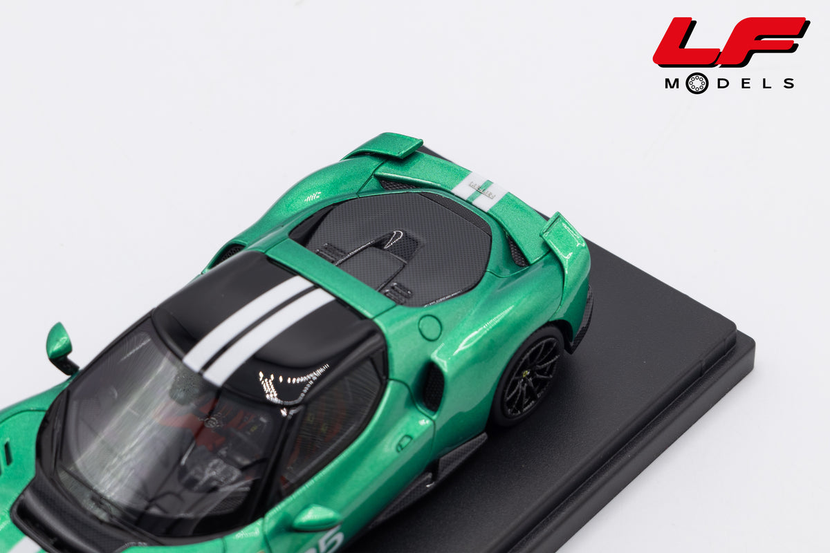 modellino ferrari 296 speciale verde nurburgring looksmart 1:43 LS564A vista posteriore