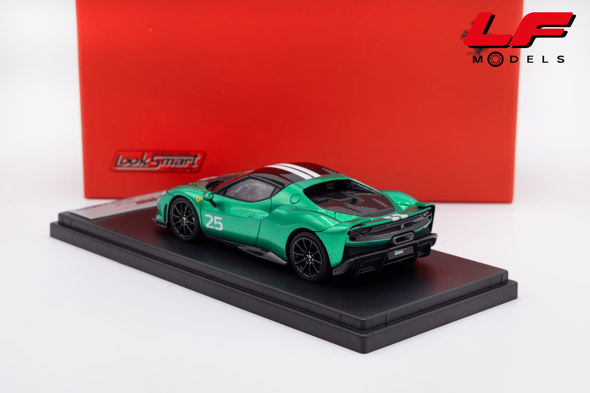 modellino ferrari 296 speciale verde nurburgring looksmart 1:43 LS564A vista posteriore