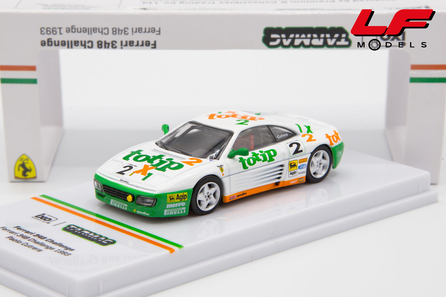 modellino ferrari 348 challenge totip tarmac 1:64