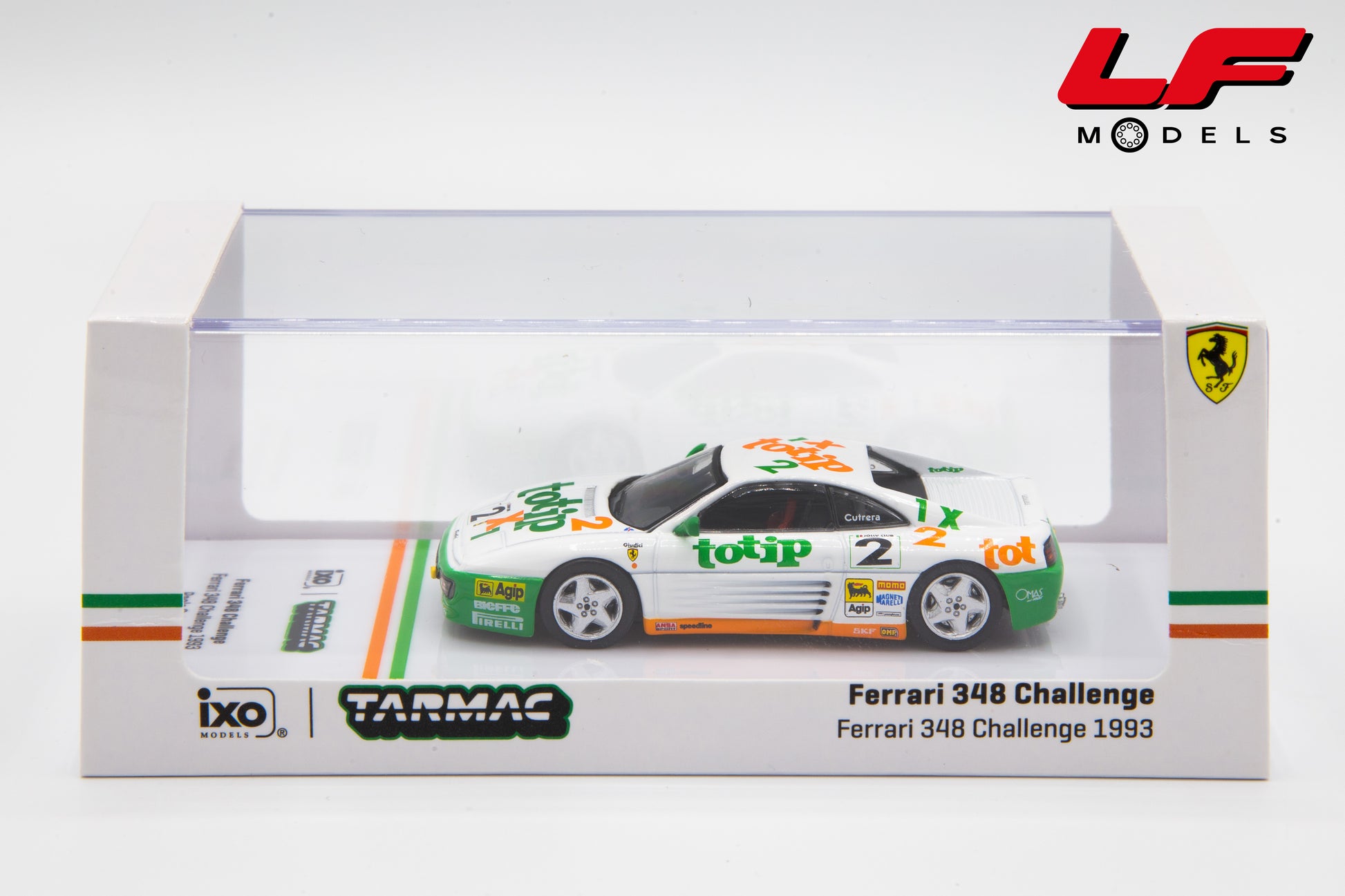 modellino ferrari 348 challenge totip tarmac 1:64