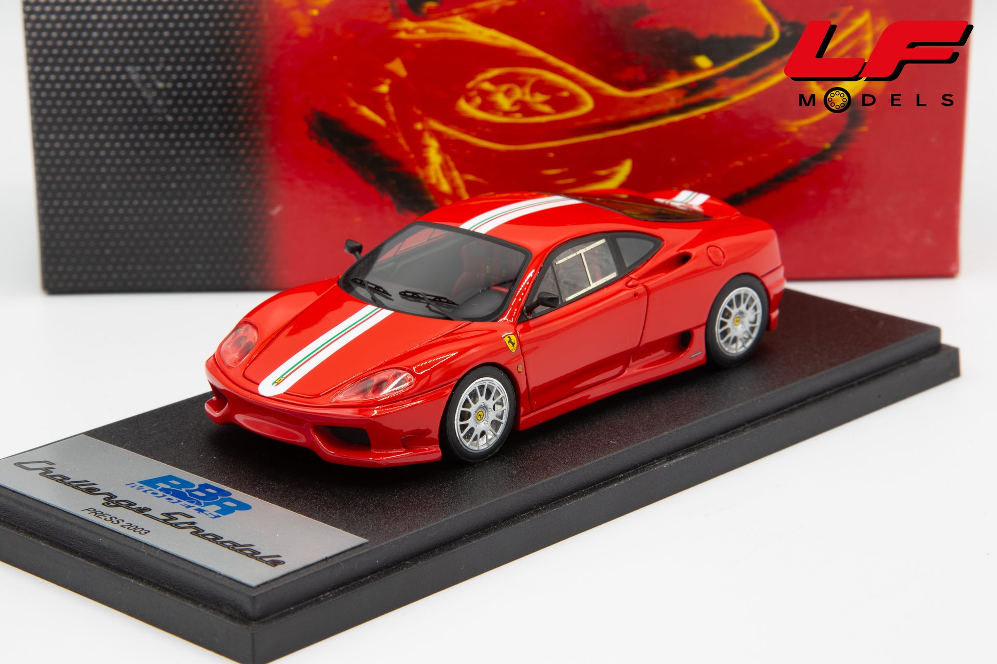 modellino ferrari 360 modena challenge bbr 1:43 BBR151 vista frontale