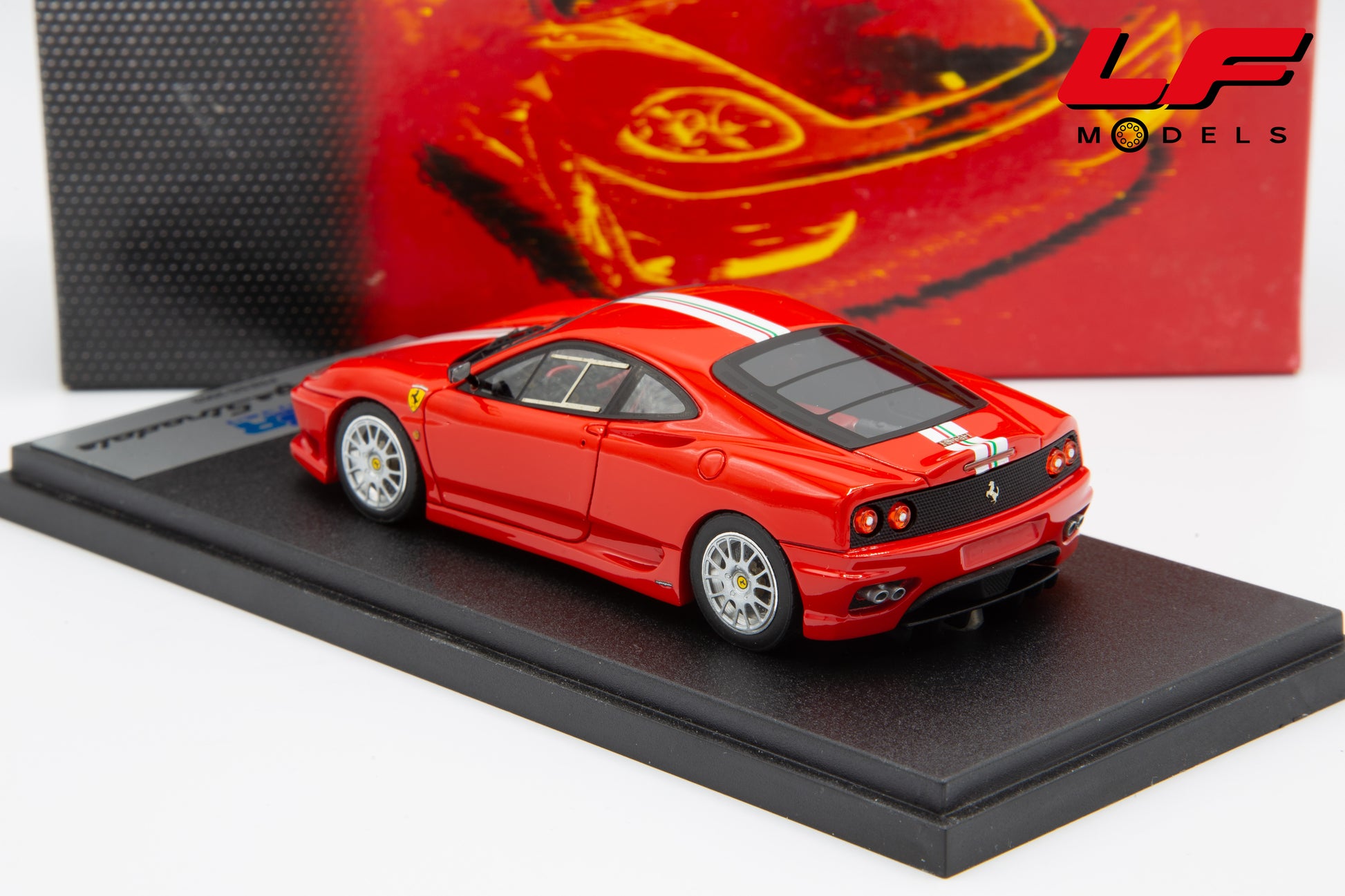 modellino ferrari 360 modena challenge bbr 1:43 BBR151 vista posteriore