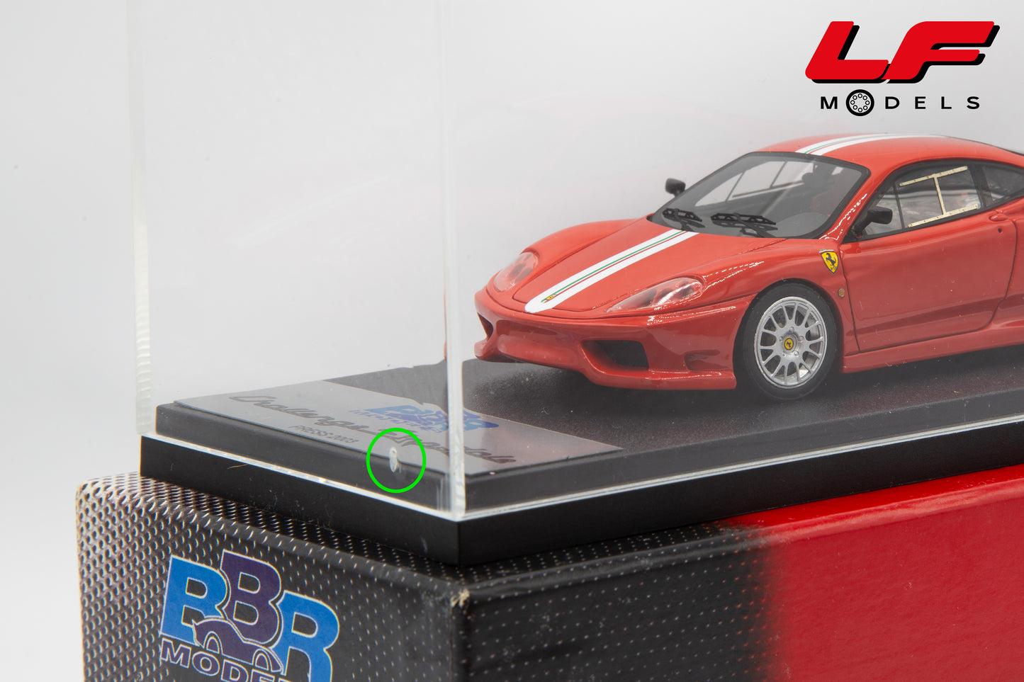 modellino ferrari 360 modena challenge bbr 1:43 BBR151 vista teca