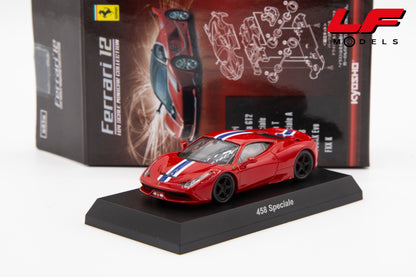modellino ferrari 458 speciale kyosho 1:64 kyo458Specialer vista frontale