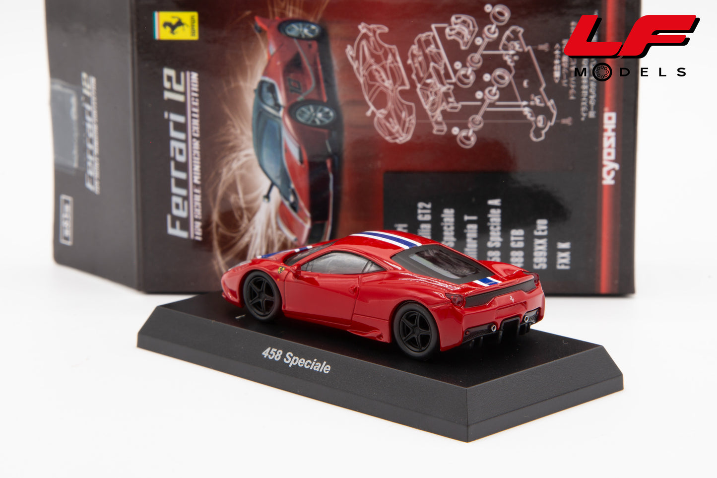 modellino ferrari 458 speciale kyosho 1:64 kyo458Specialer vista posteriore