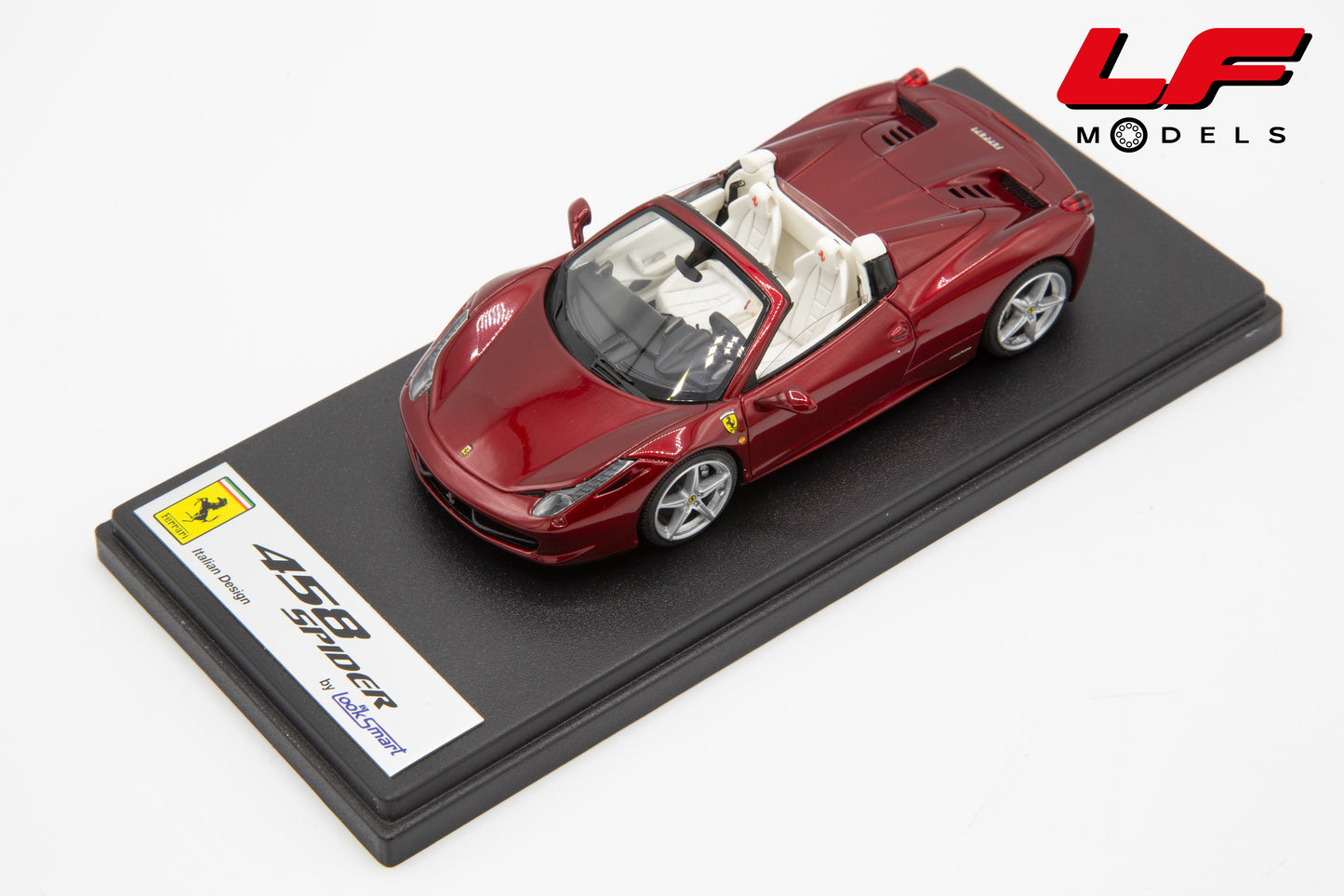 modellino ferrari 458 spider looksmart 1:43 LS393E vista frontale