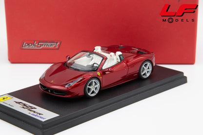 modellino ferrari 458 spider looksmart 1:43 LS393E vista frontale