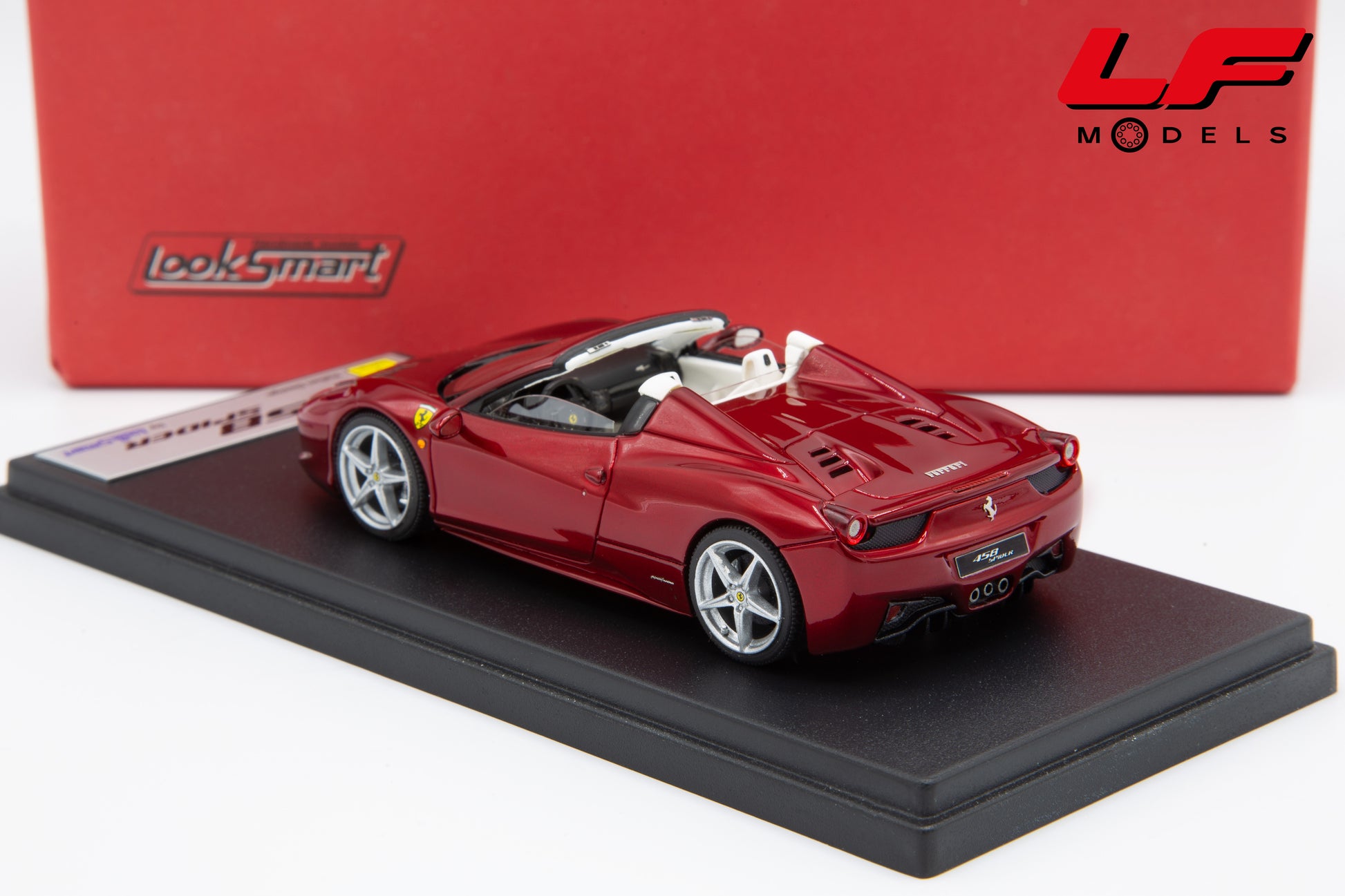 modellino ferrari 458 spider looksmart 1:43 LS393E vista posteriore
