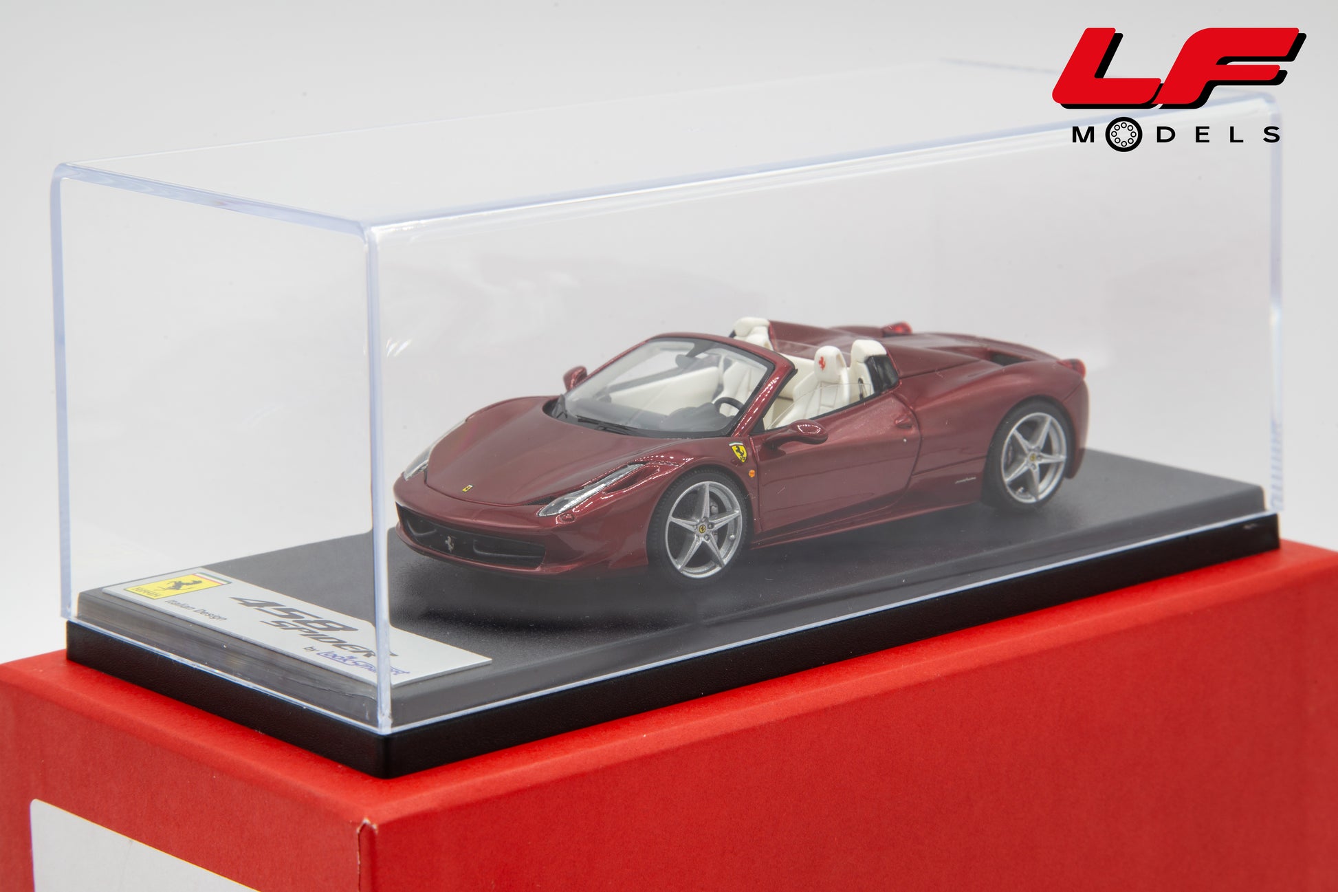 modellino ferrari 458 spider looksmart 1:43 LS393E vista teca