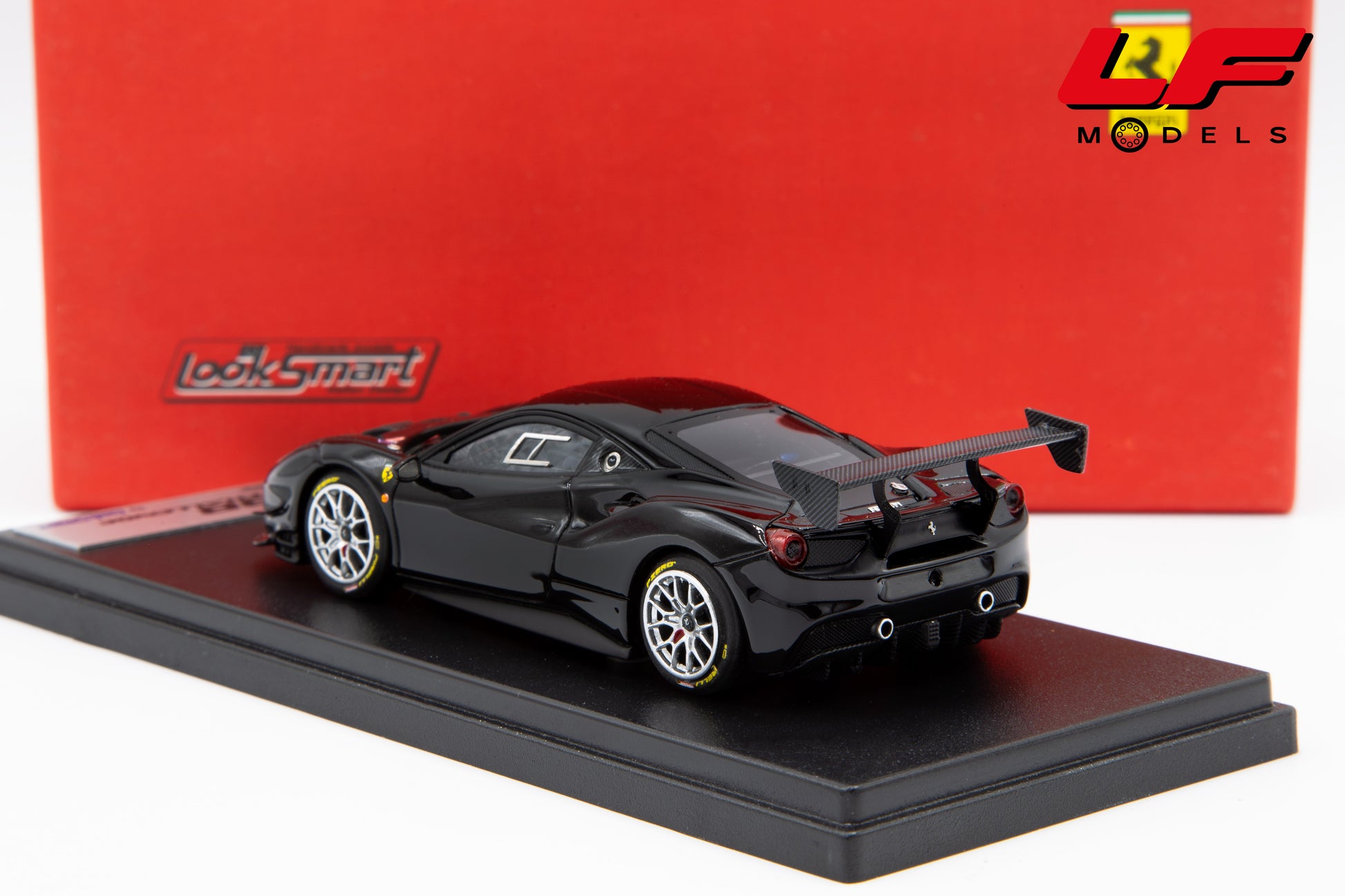modellino ferrari 488 challenge nero looksmart 1:43 LS476D vista posteriore