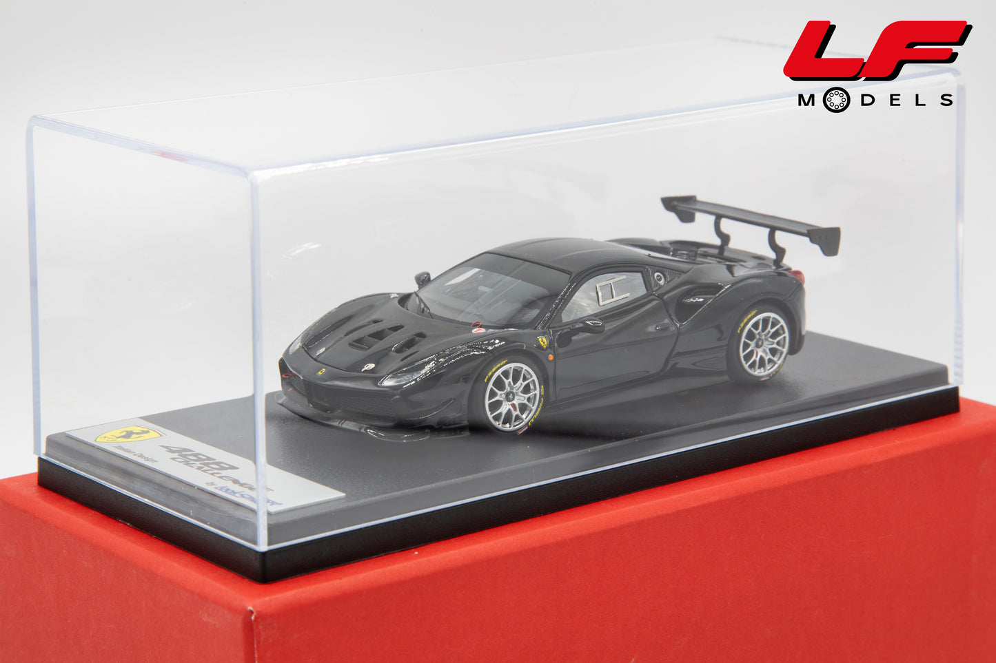 modellino ferrari 488 challenge nero looksmart 1:43 LS476D vista teca