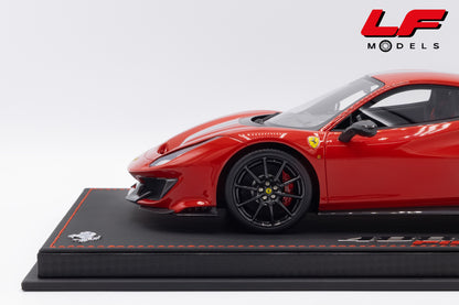 modellino ferrari 488 pista rosso corsa bbr 1:18 P18145A6 vista laterale
