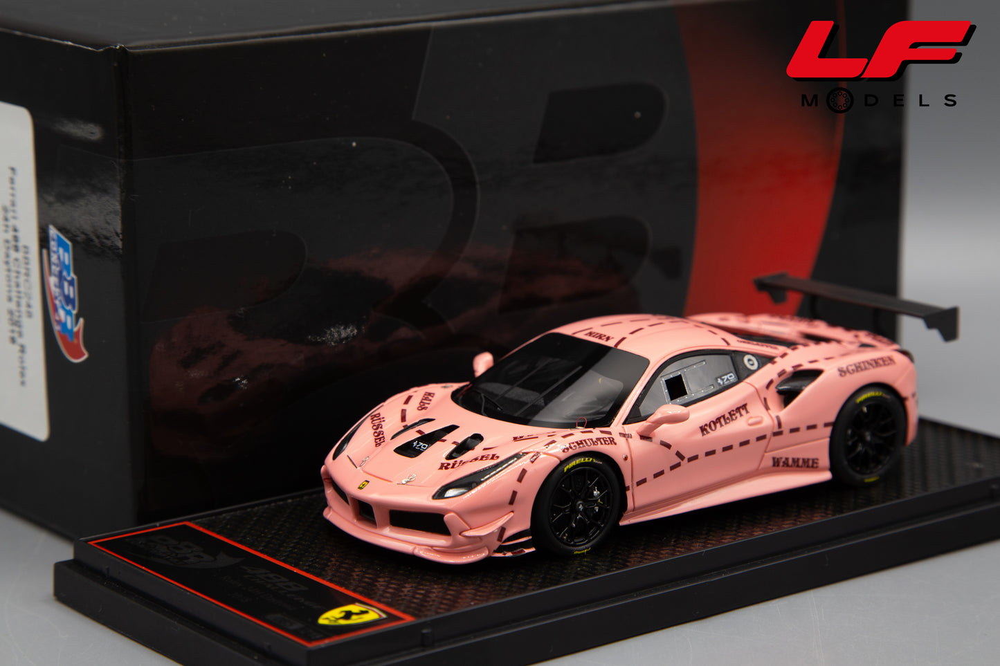 modellino ferrari 488 challenge bbr 1:43 frontale