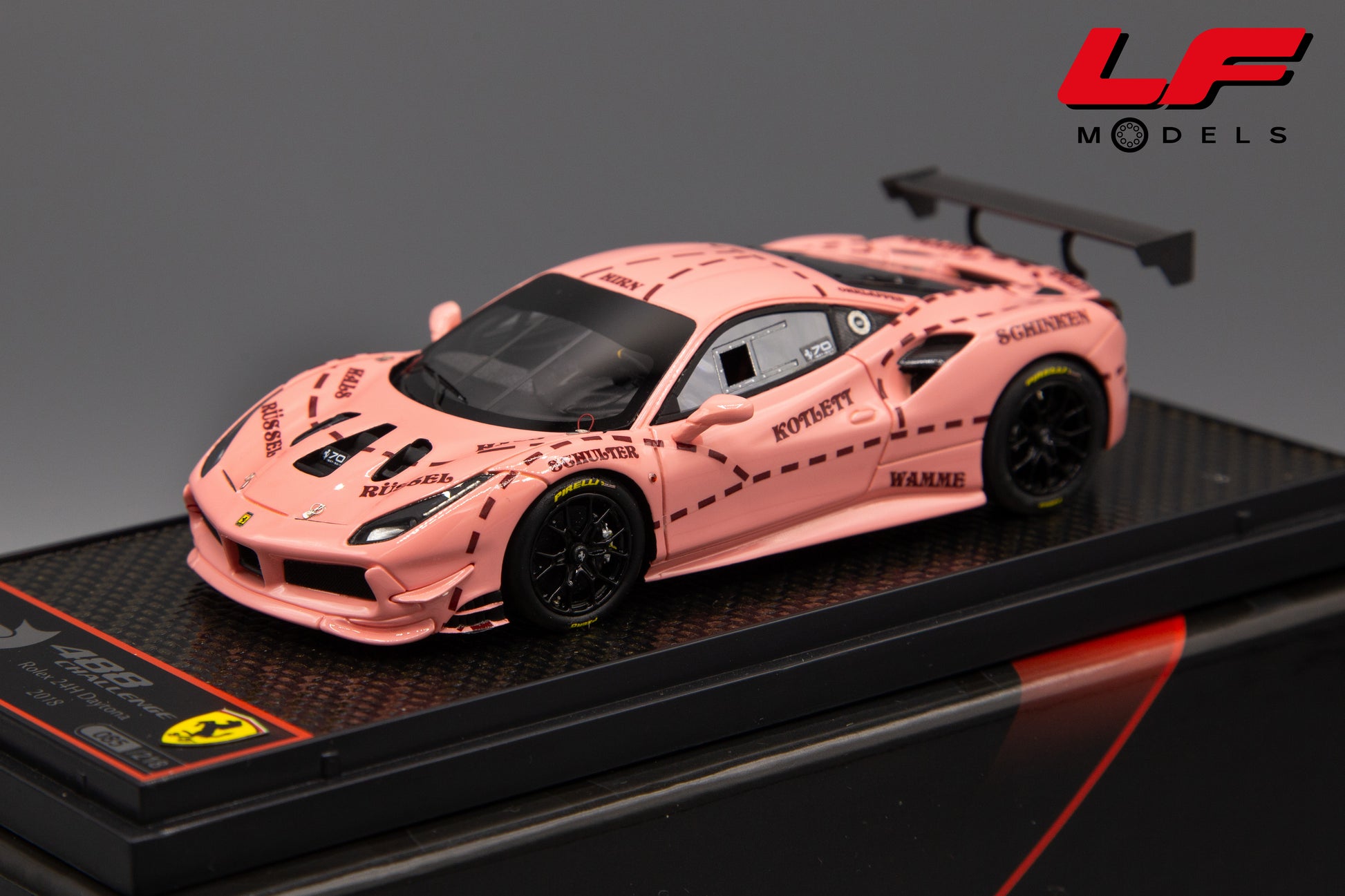 modellino ferrari 488 challenge bbr 1:43 frontale